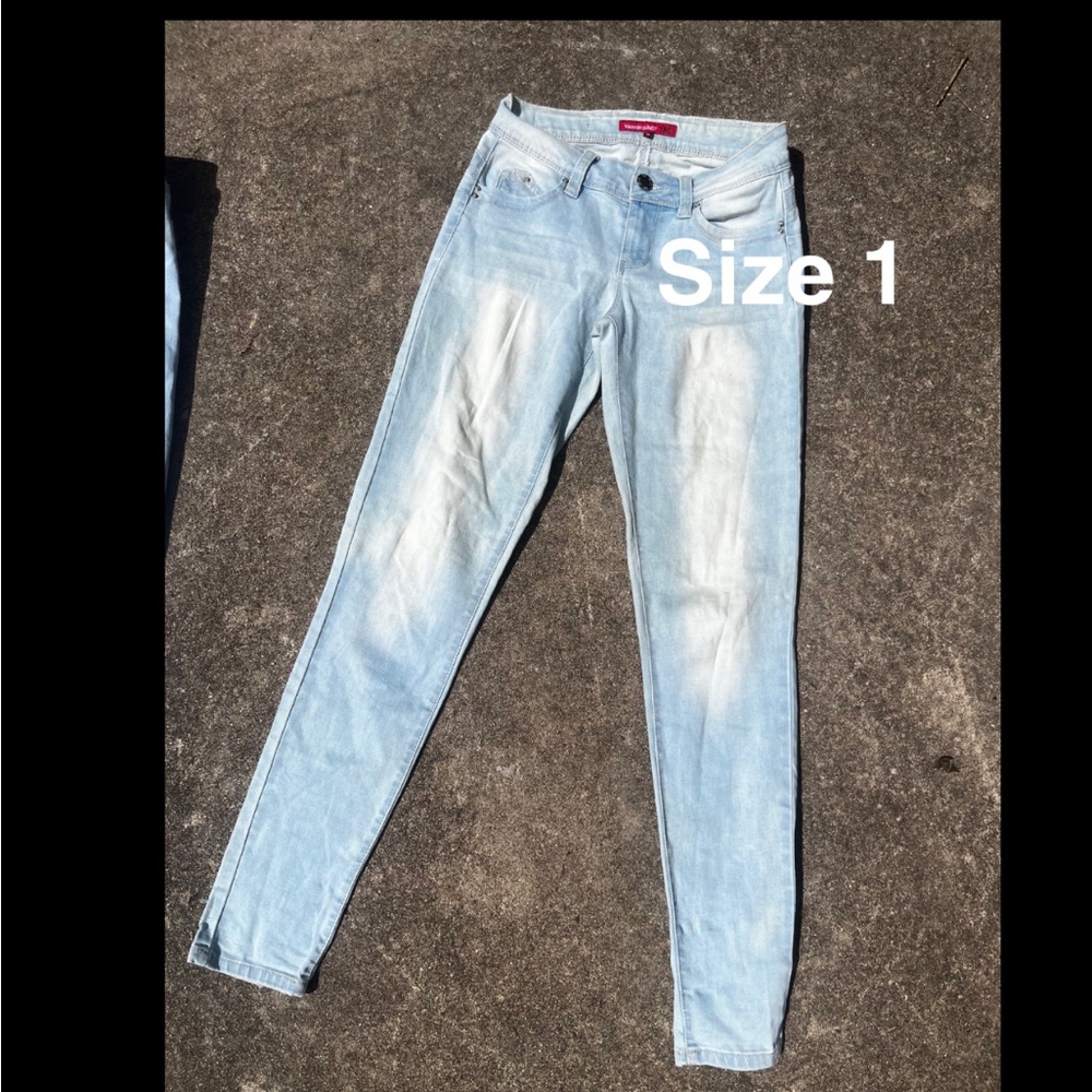 Women's Light Blue Skinny Jeans - Size 1